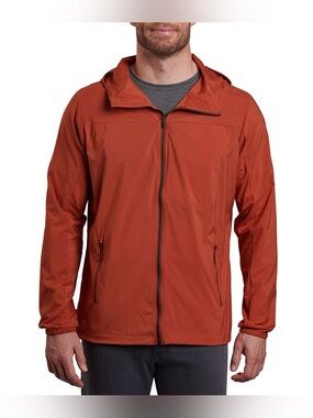Kuhl Men’s Eskape Windbreaker Lightweight - Rust Orange - Large